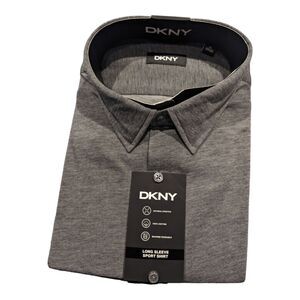 DKNY grey long sleeve sport shirt button up.  Men's size XL.